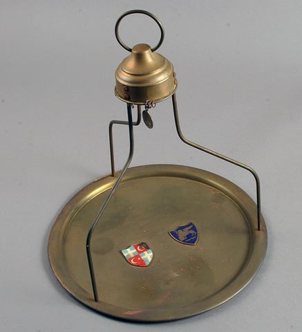 Appraisal: Brass presentation tea tray with engraved presentation To General Lyman