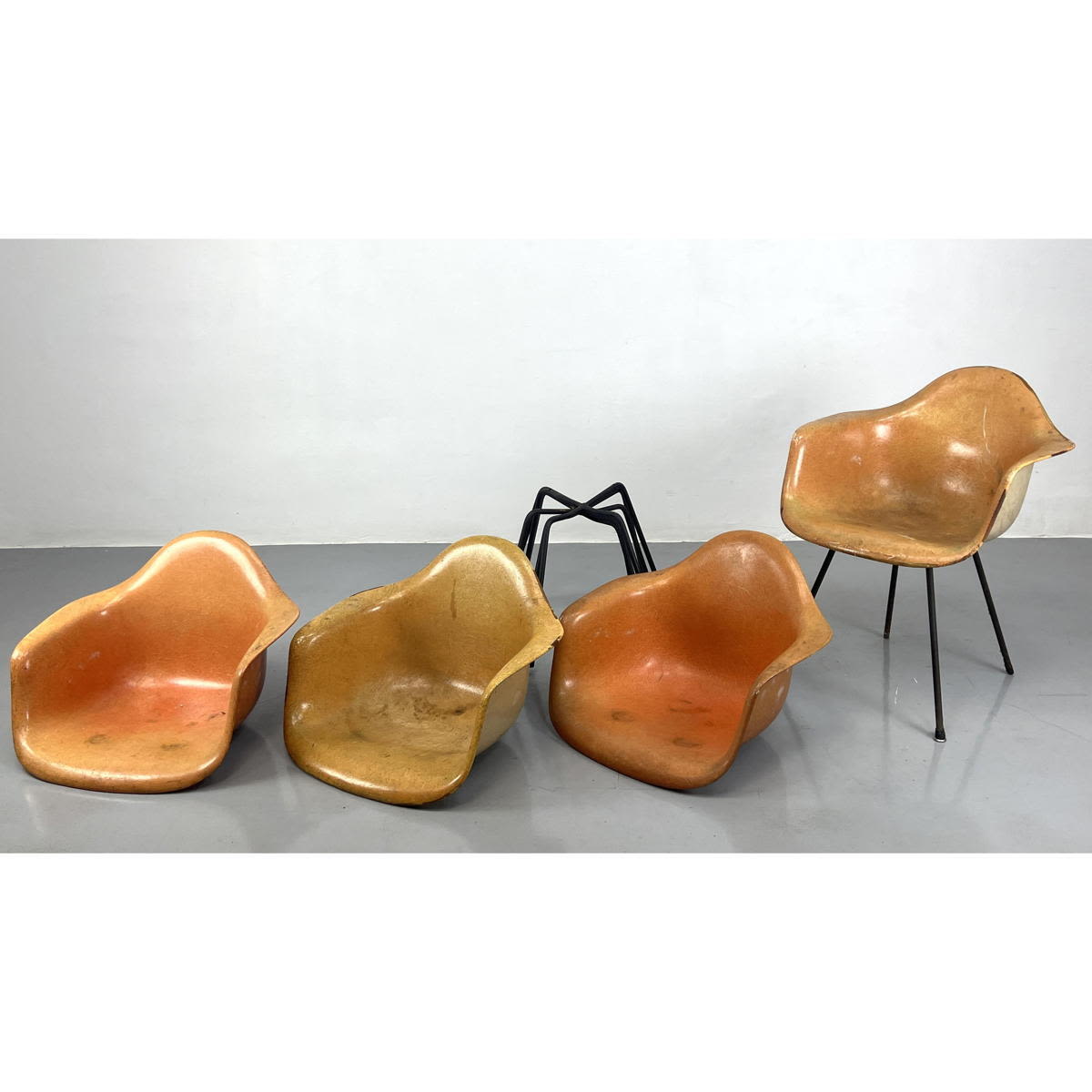 Appraisal: Herman Miller Eames Shell Chair Lot shells and metal bases