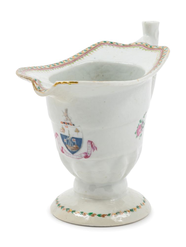 Appraisal: A Chinese Export Armorial Porcelain Creamer A Chinese Export Armorial