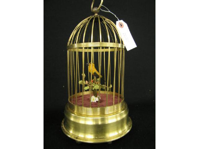 Appraisal: Mechanical Bird in Cage Music Box tall working