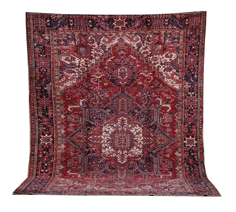 Appraisal: Persian Heriz carpet circa ' x ' Condition statement Old