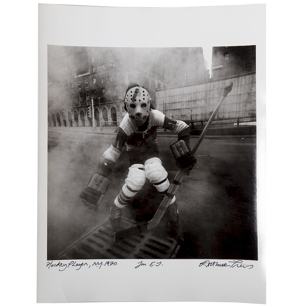 Appraisal: Arthur Tress Hockey Player NY Gelatin Print American b gelatin