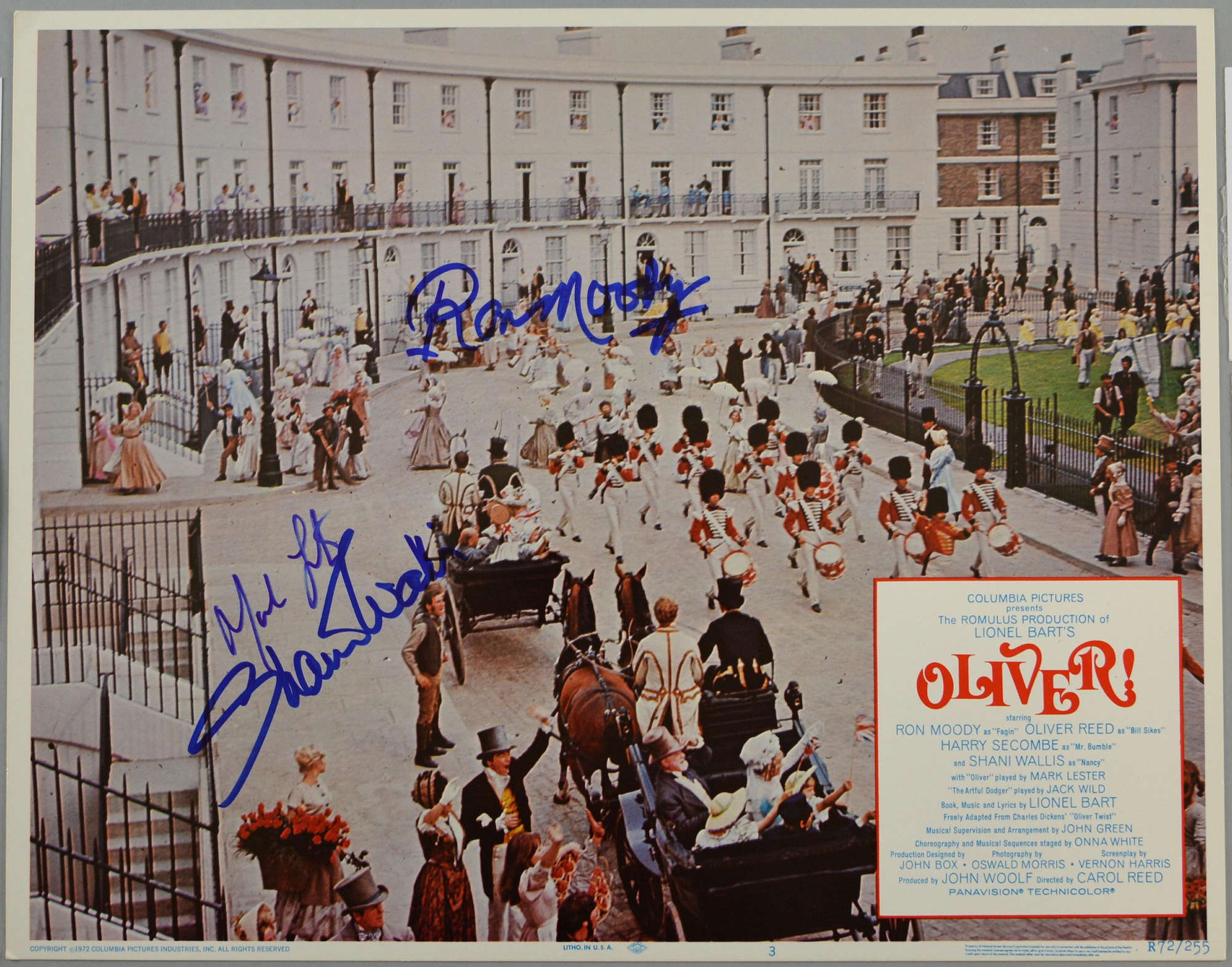 Appraisal: Oliver R- US Lobby card signed on the front by