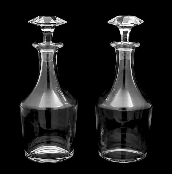 Appraisal: A Pair of Baccarat Crystal Stoppered Decanters Height inches A