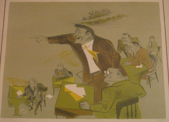 Appraisal: WILLIAM GROPPER John Wayne at the House Unamerican Activities Committee