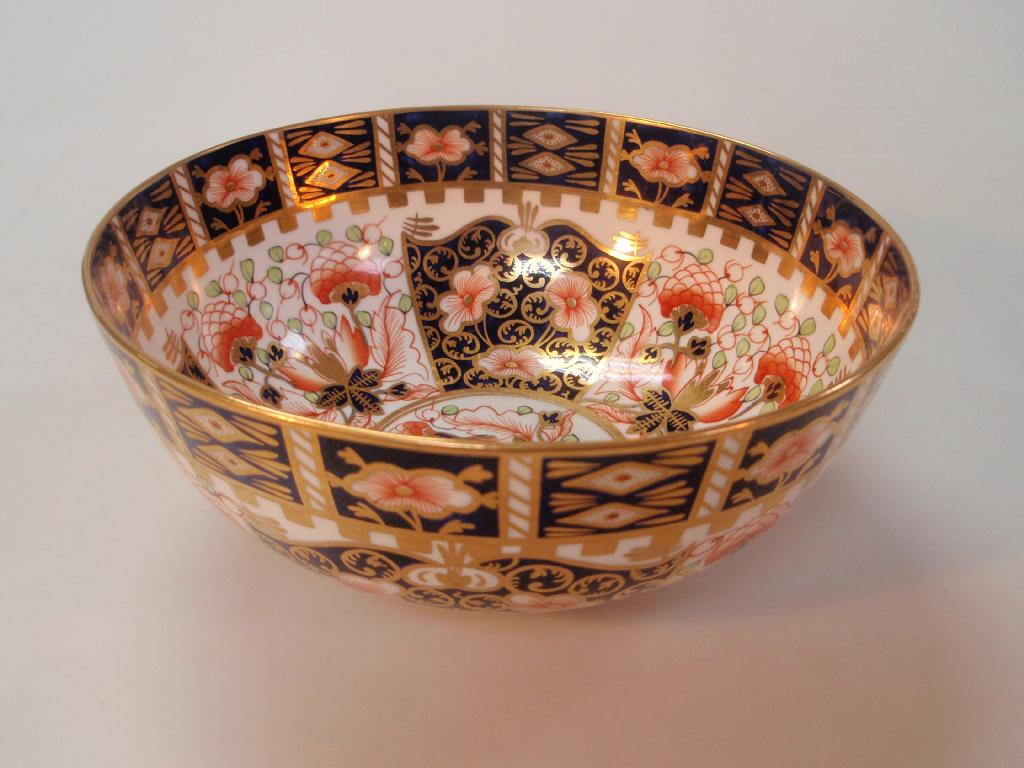 Appraisal: A Royal Crown Derby old Imari bowl pattern painted in