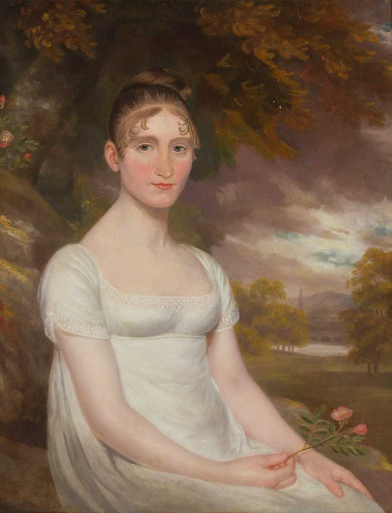 Appraisal: SCOTTISH SCHOOL C THREE QUARTER LENGTH PORTRAIT OF AGNES CRAWFORD