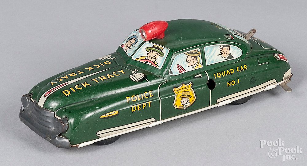 Appraisal: Marx tin litho wind-up Dick Tracy Squad Car Marx tin