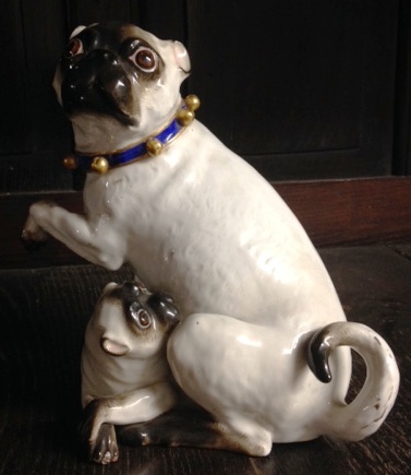 Appraisal: An thC Meissen porcelain figure group model of a pug