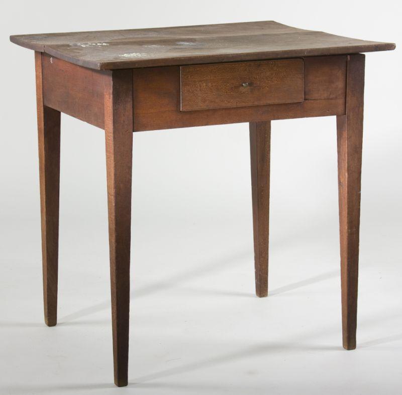 Appraisal: Southern One Drawer Side Table mid th century cherry and