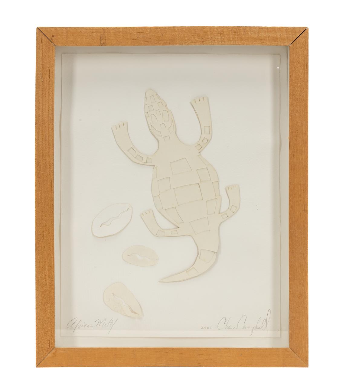 Appraisal: CHASE CAMPBELL PAPER CUT CROCODILE Chase Campbell American African Motif