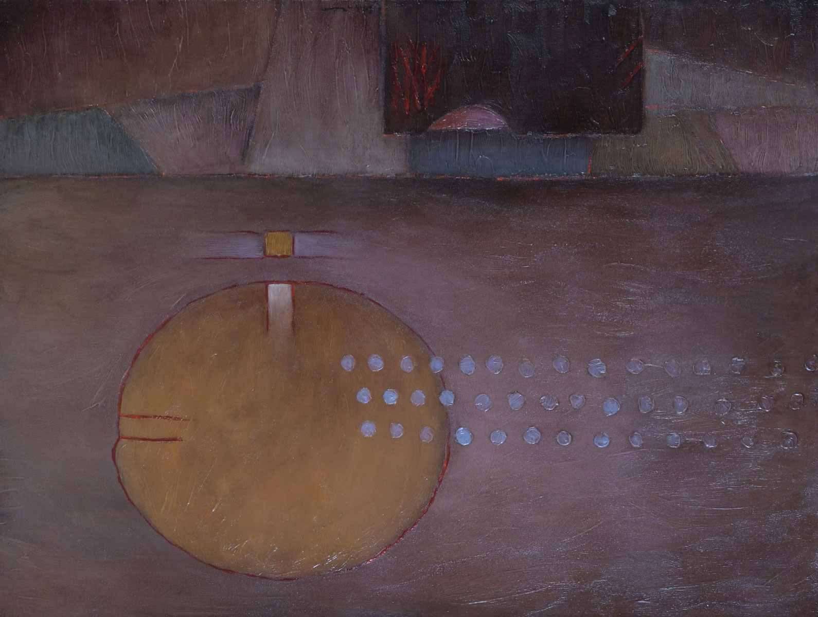 Appraisal: SZYSZLO Fernando Peruvian - ''Eclipse'' II Oil Canvas '' x