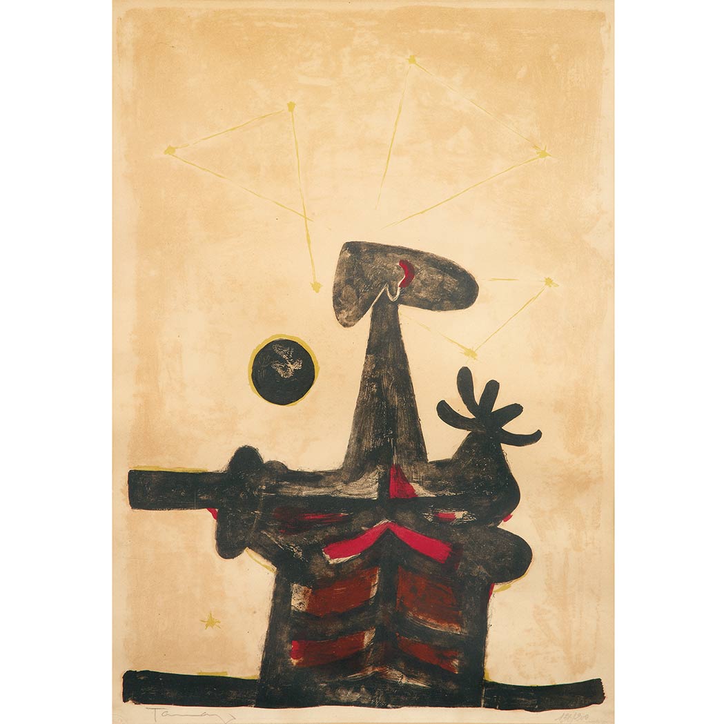 Appraisal: Rufino Tamayo - HOMBRE LUNA ET ESTRELLAS PEREDA Color lithograph