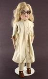 Appraisal: DOLL - Bisque head no blue eyes jointed kid body