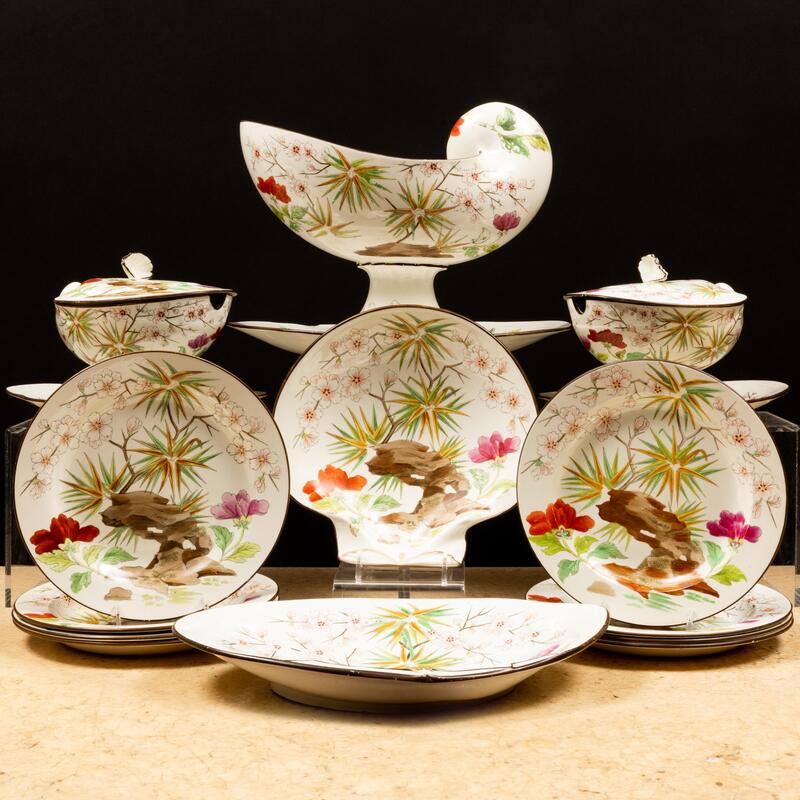 Appraisal: Wedgwood Transfer Printed and Enriched Pearlware Dessert Service Impressed mark