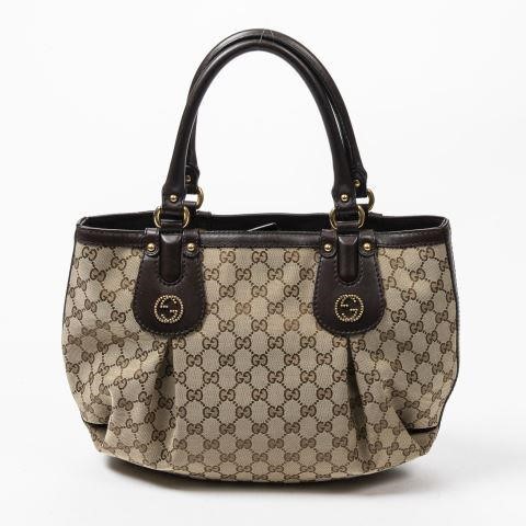 Appraisal: Gucci Scarlett hobo shoulder bag in brown GG monogram canvas