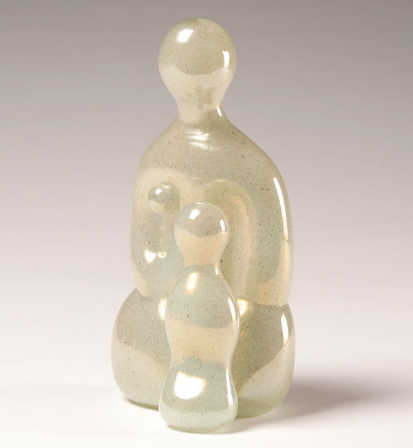 Appraisal: Barovier Toso Eugenio glass sculpture of mother and child designed