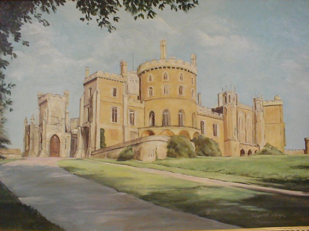 Appraisal: Elizabeth Sharp Belvoir Castle oil on canvas signed and dated