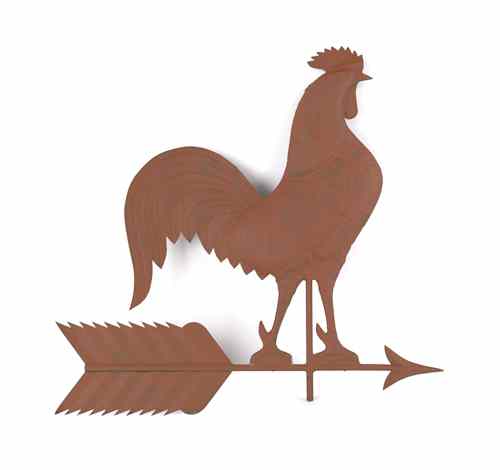 Appraisal: Hollow body copper rooster weathervane ca h w