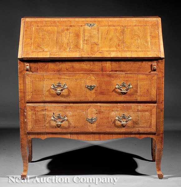 Appraisal: An Italian Inlaid Walnut Secretary Desk th c fall front