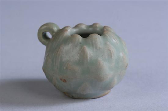 Appraisal: CHINESE CELADON PORCELAIN WATER DROPPER Song Dynasty Lotus petal form