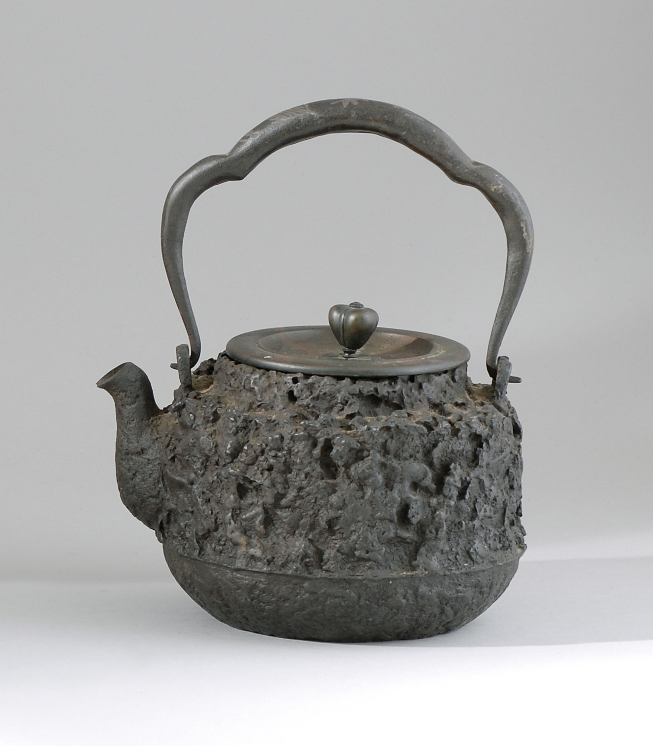 Appraisal: CAST IRON TETSUBIN th CenturyIn ovoid form with irregular cast