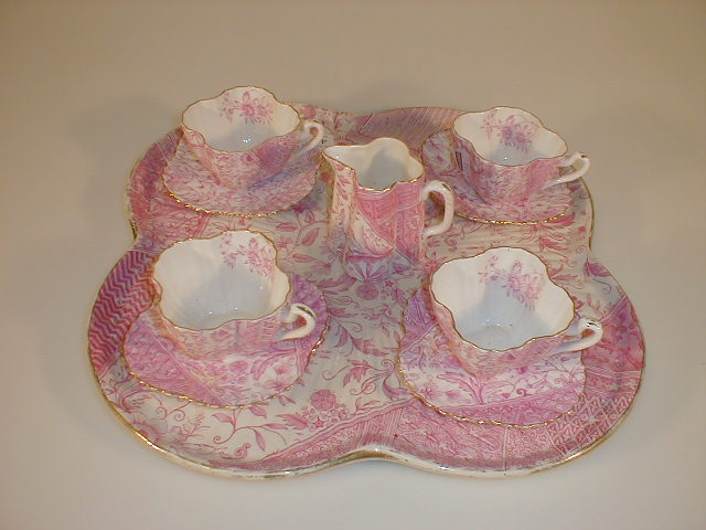 Appraisal: A Foley china cabaret set printed in pink with flowers