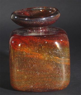 Appraisal: A Holmegaard Lava vase designed by Per Lutken shouldered square