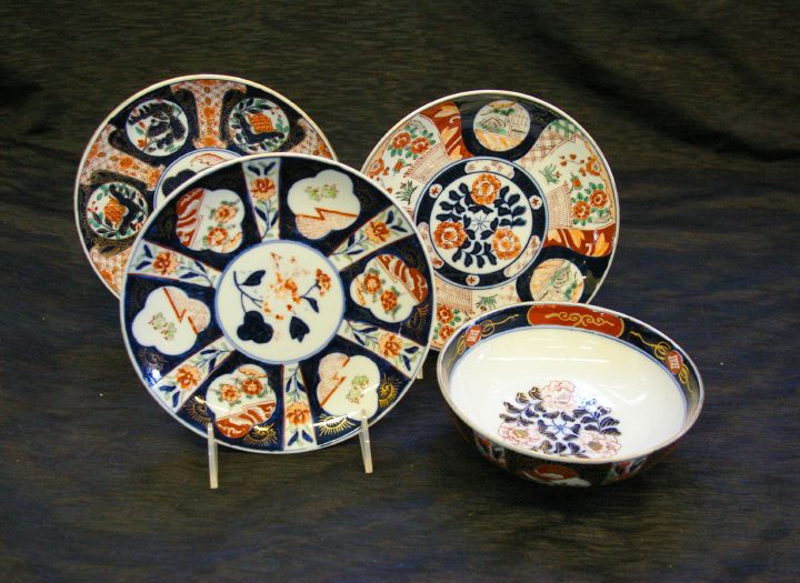 Appraisal: Attractive Four-Piece Japanese Meiji Imari Porcelain Mantel Garniture fourth quarter