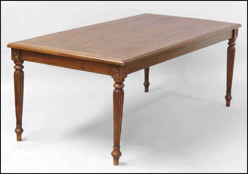 Appraisal: INDONESIAN MAHOGANY DINING TABLE H '' W '' D ''