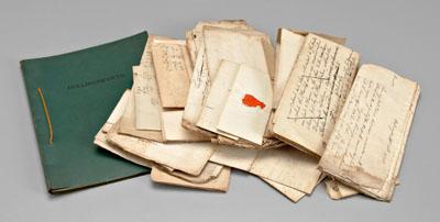 Appraisal: Philadelphia family archive mostly late th century manuscript documents and