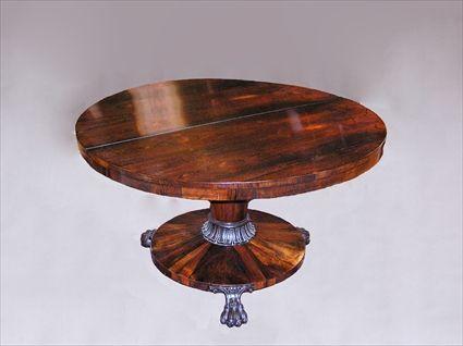 Appraisal: WILLIAM IV ROSEWOOD CENTER TABLE The circular top on a