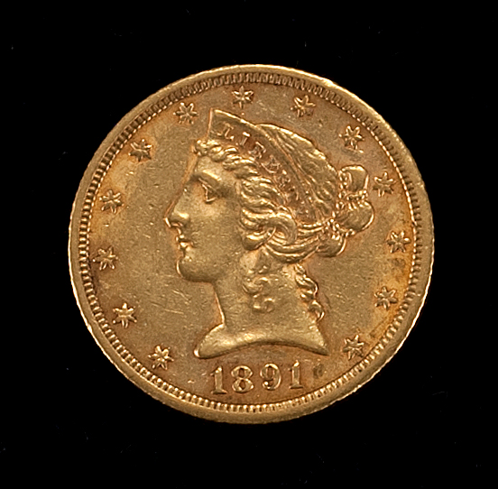 Appraisal: -CC U S HALF EAGLE GOLD PIECE EF-