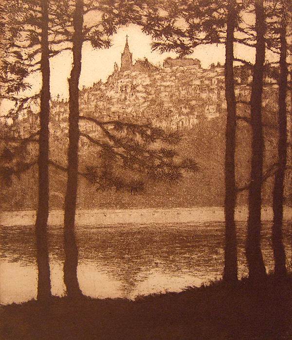 Appraisal: E T Hurley American - View of Cincinnati x etching