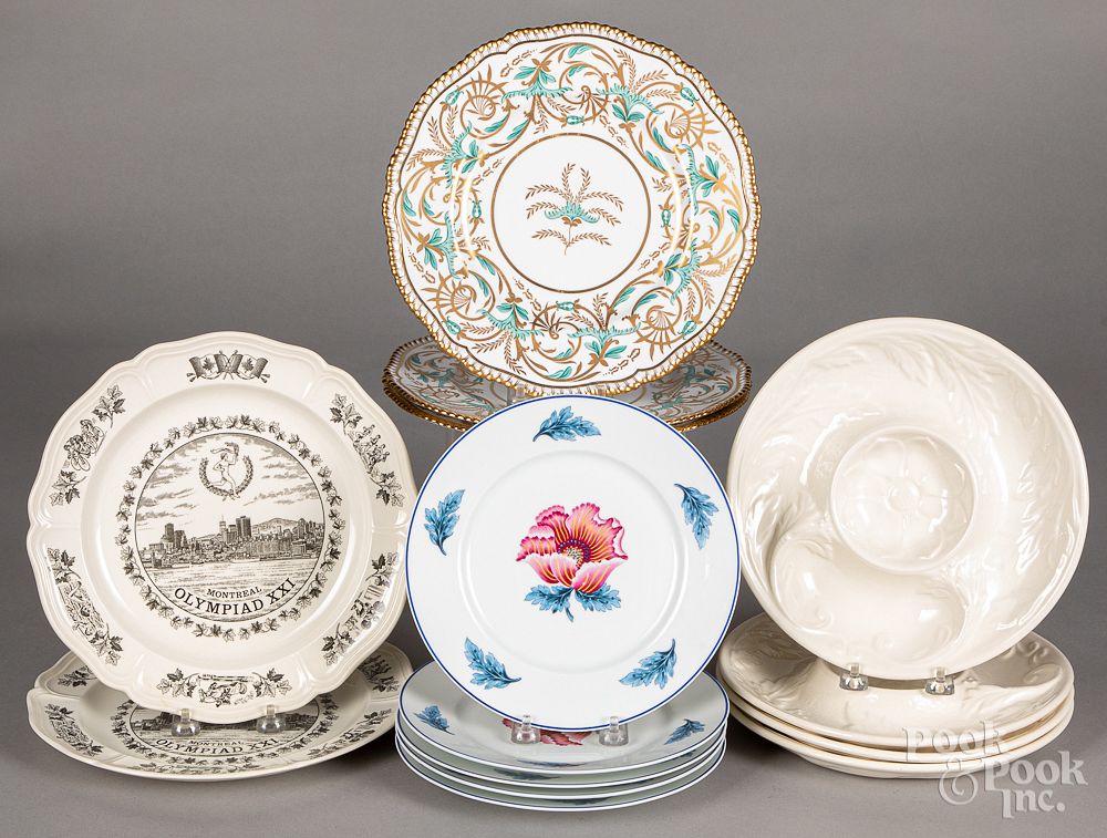 Appraisal: Miscellaneous porcelain Miscellaneous porcelain to include a swan covered dish