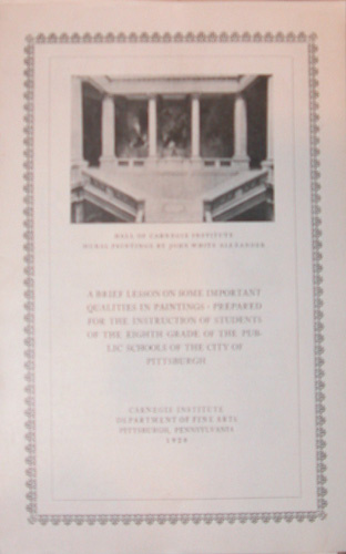 Appraisal: A collection of pamphlets from the Carnegie Institute Lessons on