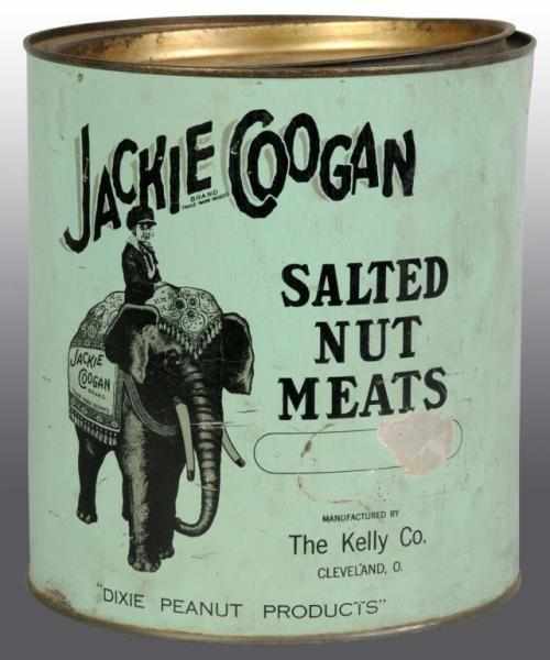 Appraisal: Jackie Coogan Salted Nuts Meats Counter Tin Description Nicely detailed