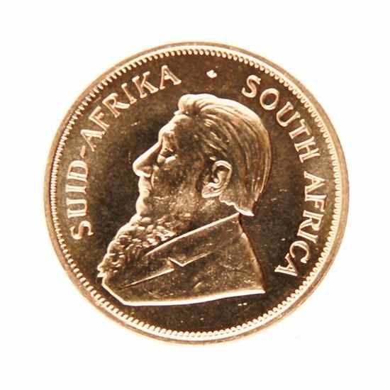 Appraisal: South African Krugerrand gold coin obverse with profile portrait of