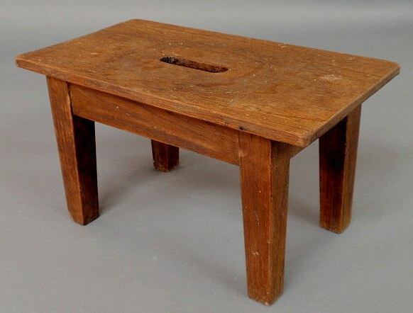 Appraisal: Arts Crafts oak stool signed with the Roycroft mark h