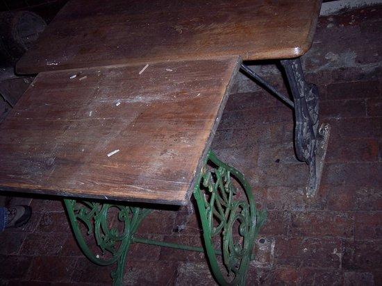 Appraisal: Two Victorian tables on cast iron treadle supports