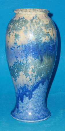 Appraisal: Ruskin Mottled Blue Cream Vase Height cm