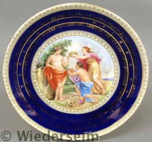 Appraisal: Vienna porcelain charger late th c decorated with three classical