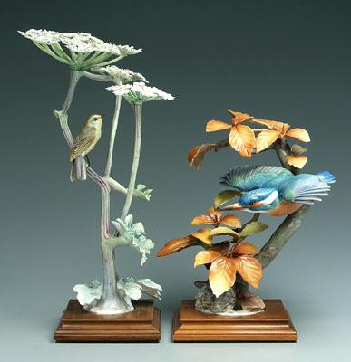 Appraisal: Two Doughty bird figurines kingfisher and autumn beech - in