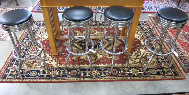 Appraisal: A SET OF SIX S RETRO DINER BAR STOOLS each