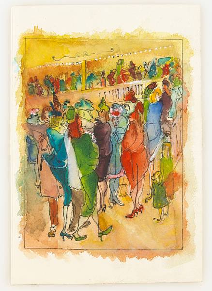 Appraisal: Andy Warhol American - Untitled Crowd stamped 'Andy Warhol Art