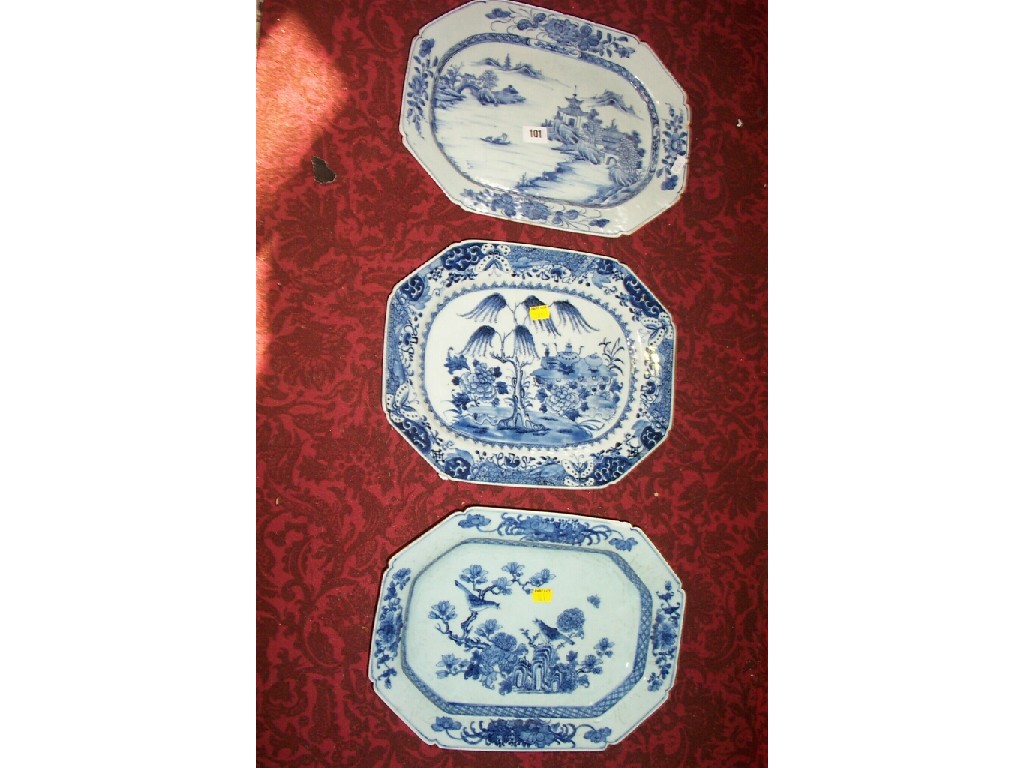 Appraisal: A collection of three th th century oriental meat plates