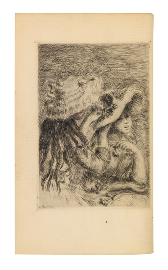 Appraisal: PIERRE-AUGUSTE RENOIR Le Chapeau pingl e planche Etching and drypoint