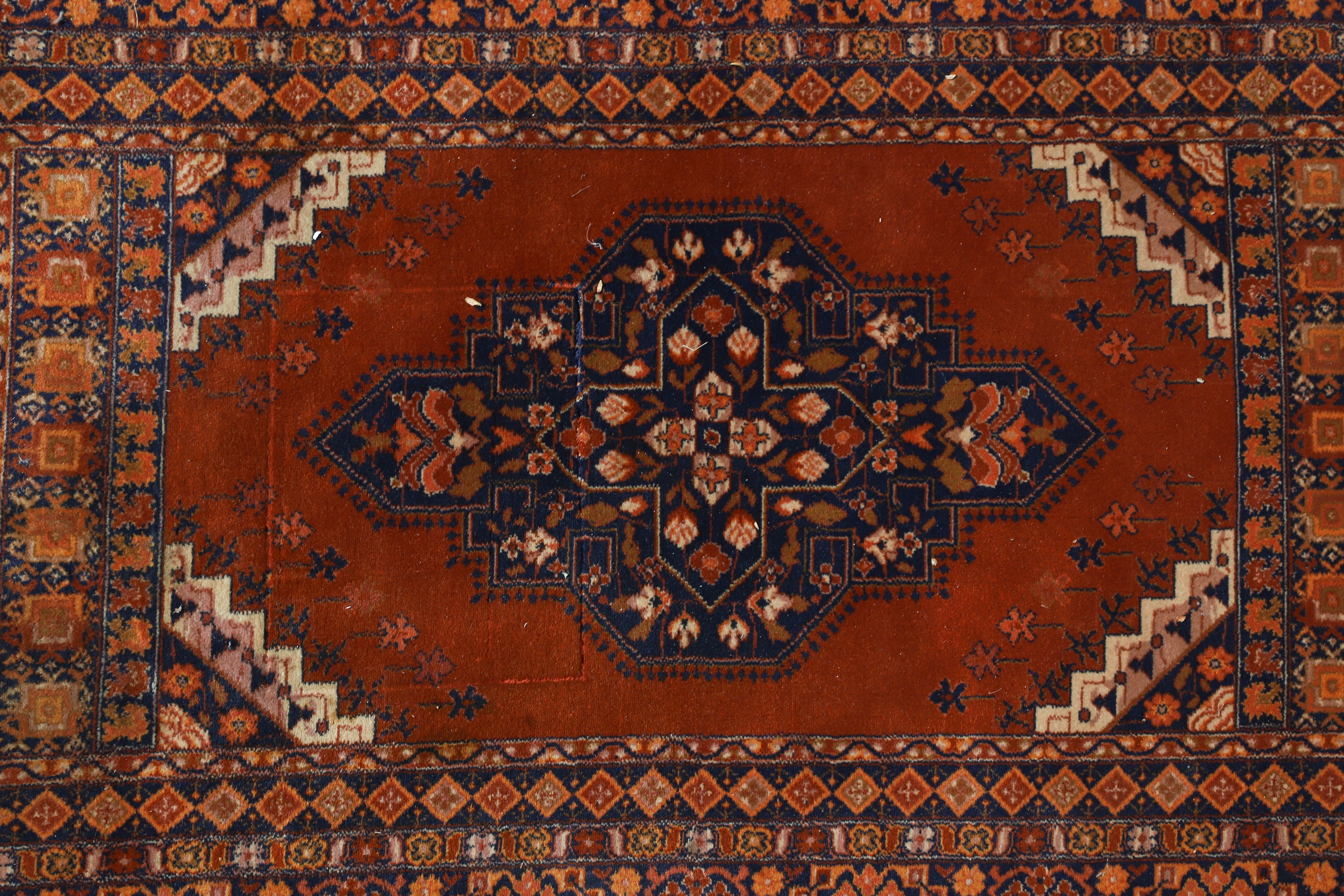 Appraisal: ' X ' Machine Made Tabriz Rug loose binding furniture