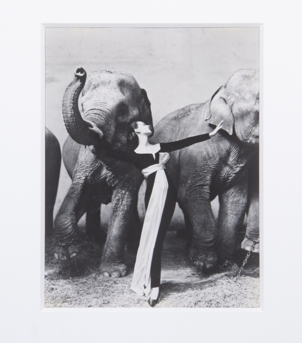 Appraisal: RICHARD AVEDON NY - Dovima with Elephants Evening Dress by