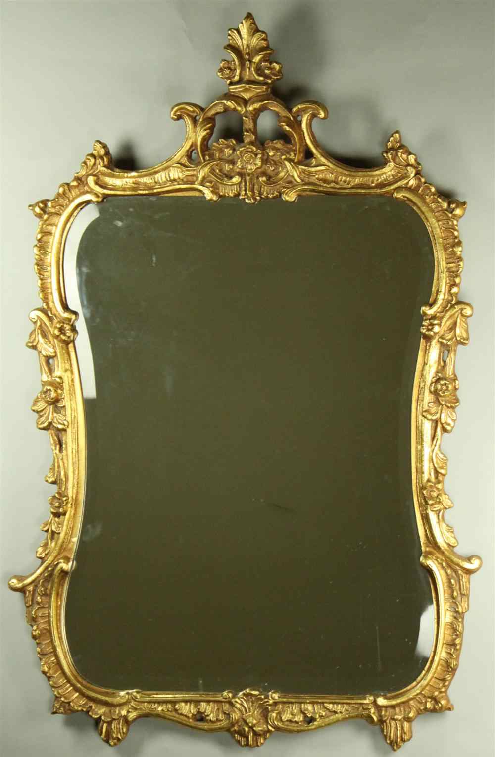 Appraisal: CARTOUCHE MIRROR SURROUNDED BY FLORAL DECORATION Identical to - h